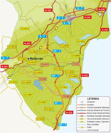 Mapa de Localización de Redován